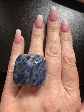 Unbranded Blue Sodalite Statement Cocktail Ring